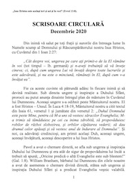 SCRISOARE CIRCULARĂ Decembrie 2020